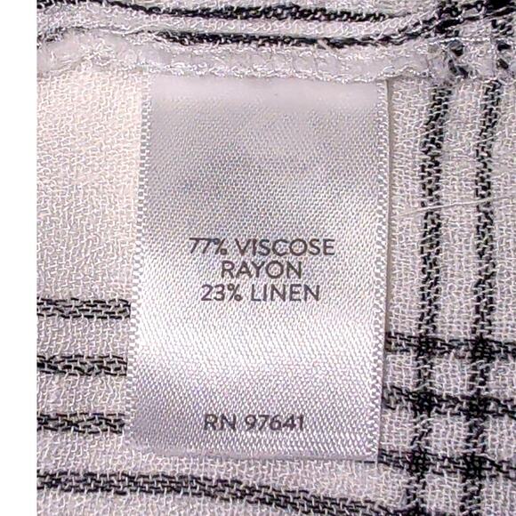 J.Jill Flannel White and Black Long Sleeve Size Large - Picture 9 of 9